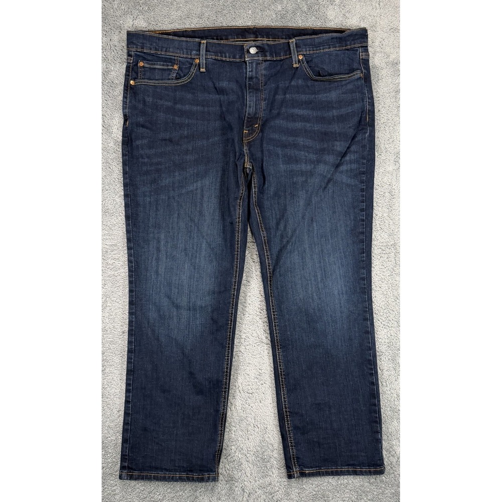 Levis 541 Jeans Mens 44x28* Blue Denim Athletic Taper Fit Stretch Whiskers